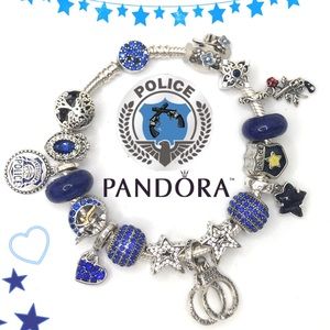 Authentic Pandora Bracelet With Mix 925 Charms ‘police & protector’ design
